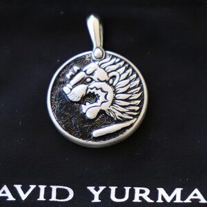 David Yurman Men's Sterling Silver Petrvs Lion 26mm Amulet Pendant